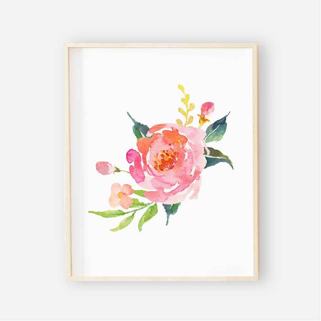1024x1024 Watercolor Floral Bundled Nursery Art Caden Lane - Watercolor Floral Art