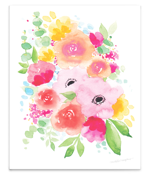 501x598 Custom Watercolor Invitations Amp Unique Handmade Wedding Invitations - Watercolor Floral Art