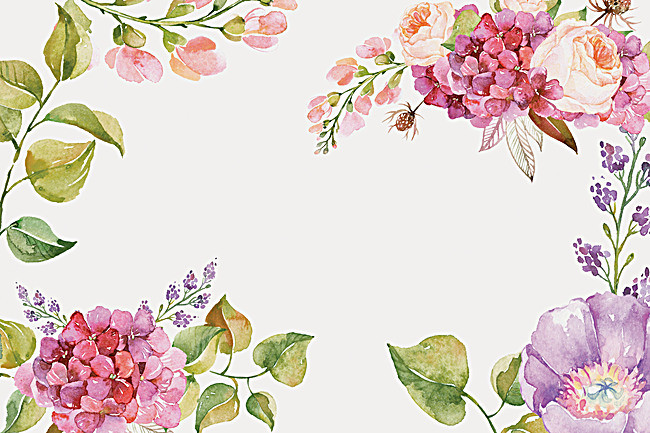 650x433 Posters Floral Watercolor Background, Watercolor, Flowers, Poster - Watercolor Floral Background