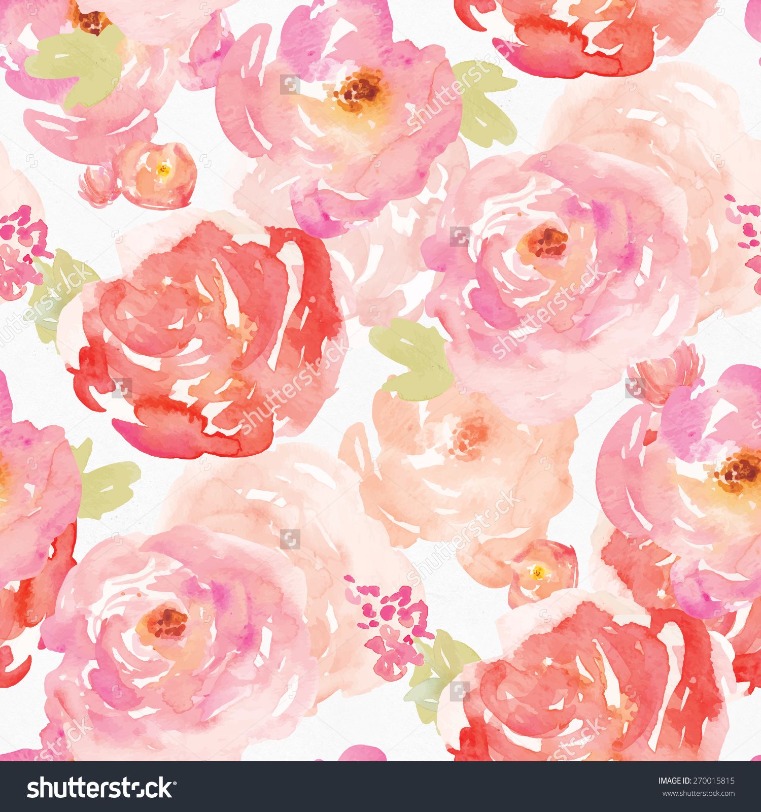 1500x1600 Colorful Watercolor Floral Background Pattern. Repeating - Watercolor Floral Background