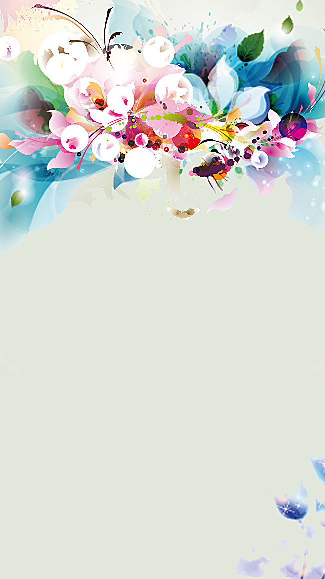 650x1155 Watercolor Flowers Background, Simple, Handpainted Flowers - Watercolor Floral Background