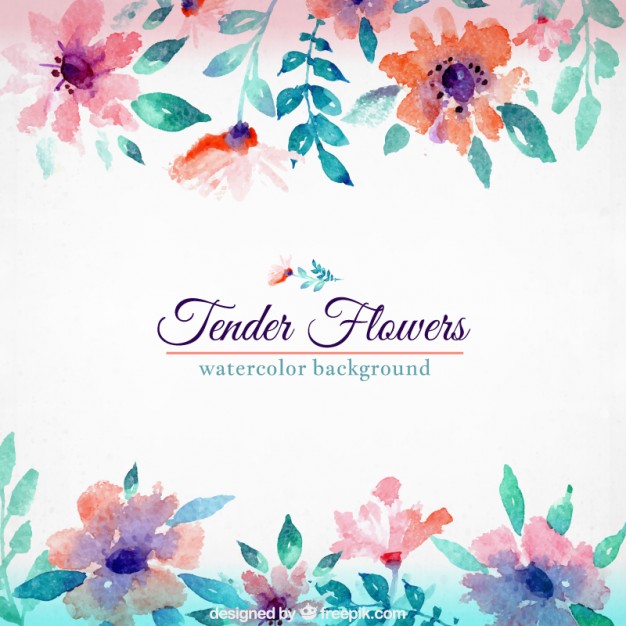 626x626 Watercolor Floral Background Vector Premium Download - Watercolor Floral Background