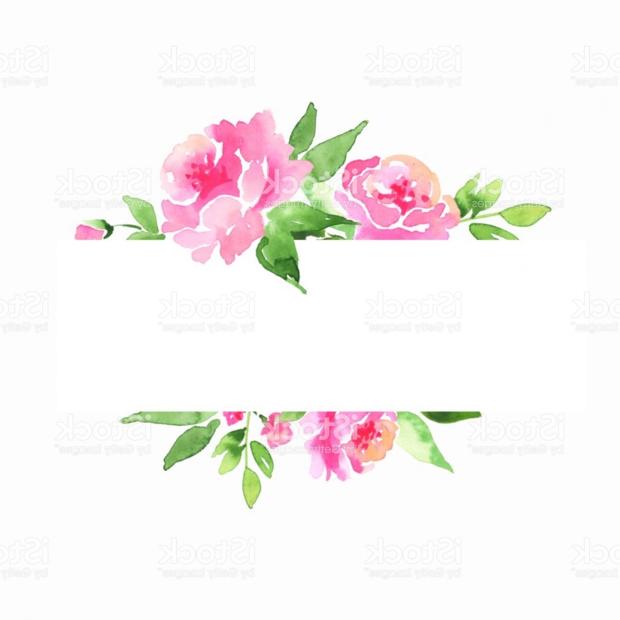 1228x1228 Watercolor Floral Frame Element For Design Gm Shopatcloth - Watercolor Floral Border