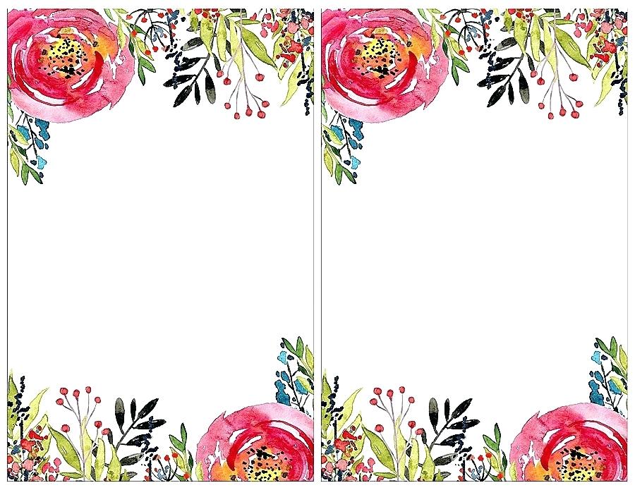 Watercolor Floral Border Paper Printable at PaintingValley.com ...