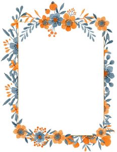 232x300 Free Flower Border Template - Watercolor Floral Border Paper Printable