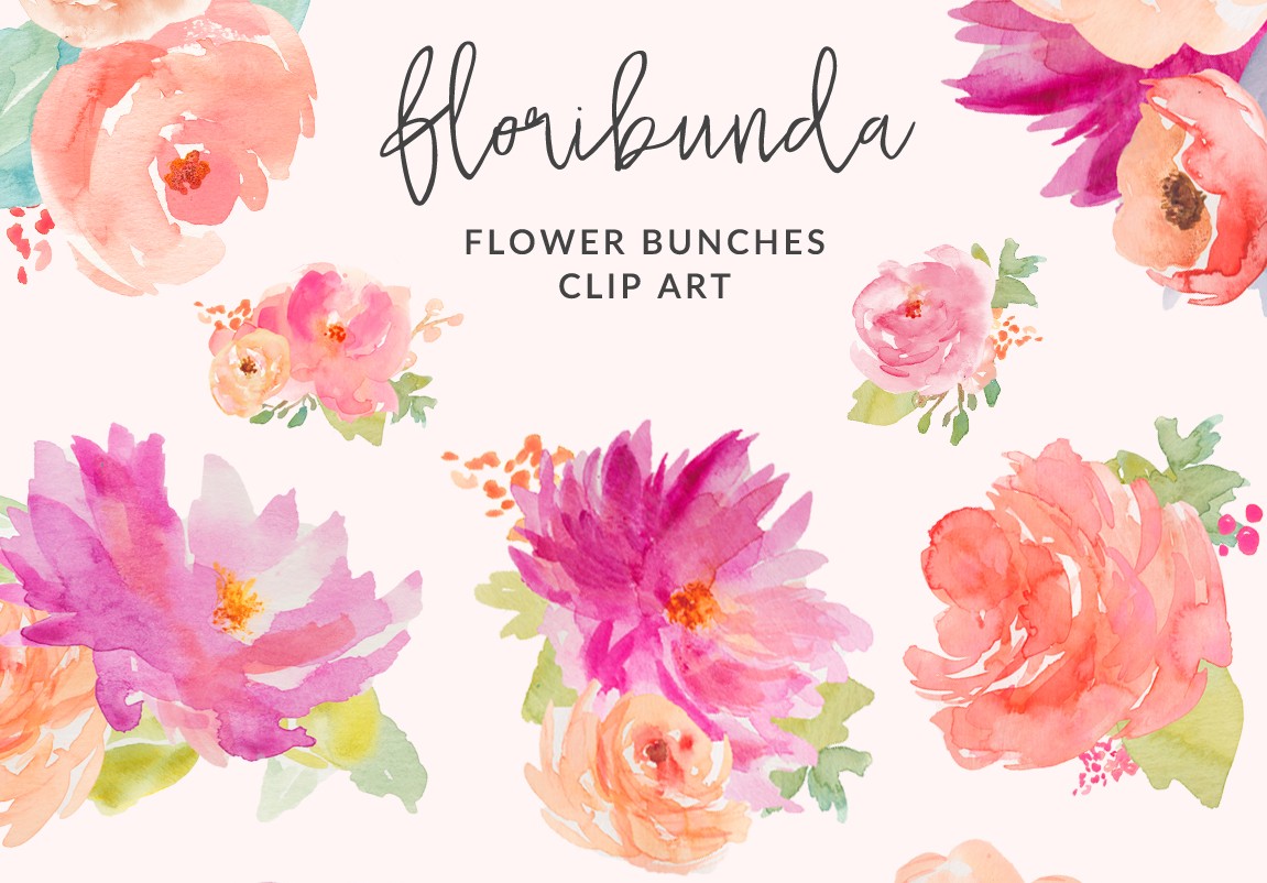 1151x802 Watercolor Floral Clip Art - Watercolor Floral Clipart