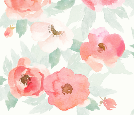 470x403 Watercolor Floral Fabric - Watercolor Floral Fabric