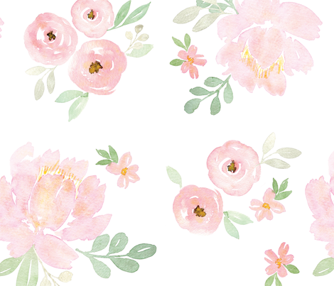 Watercolor Floral Fabric at PaintingValley.com | Explore collection of ...