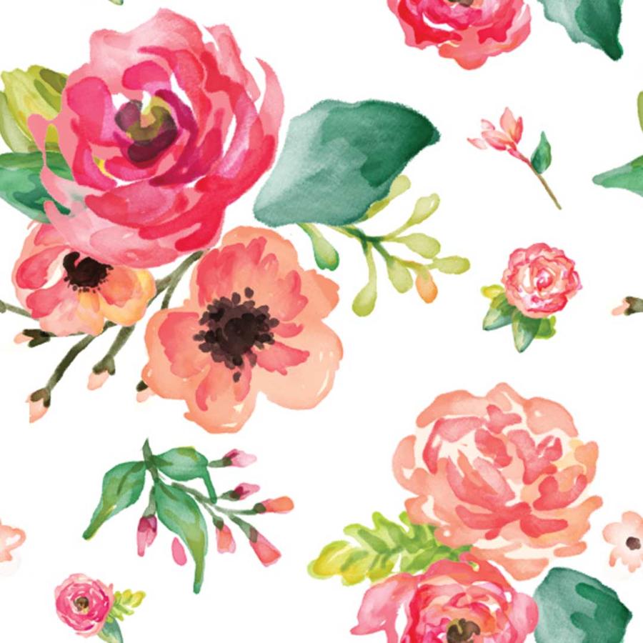 900x900 Fabric By The Yard Caden Lane - Watercolor Floral Fabric