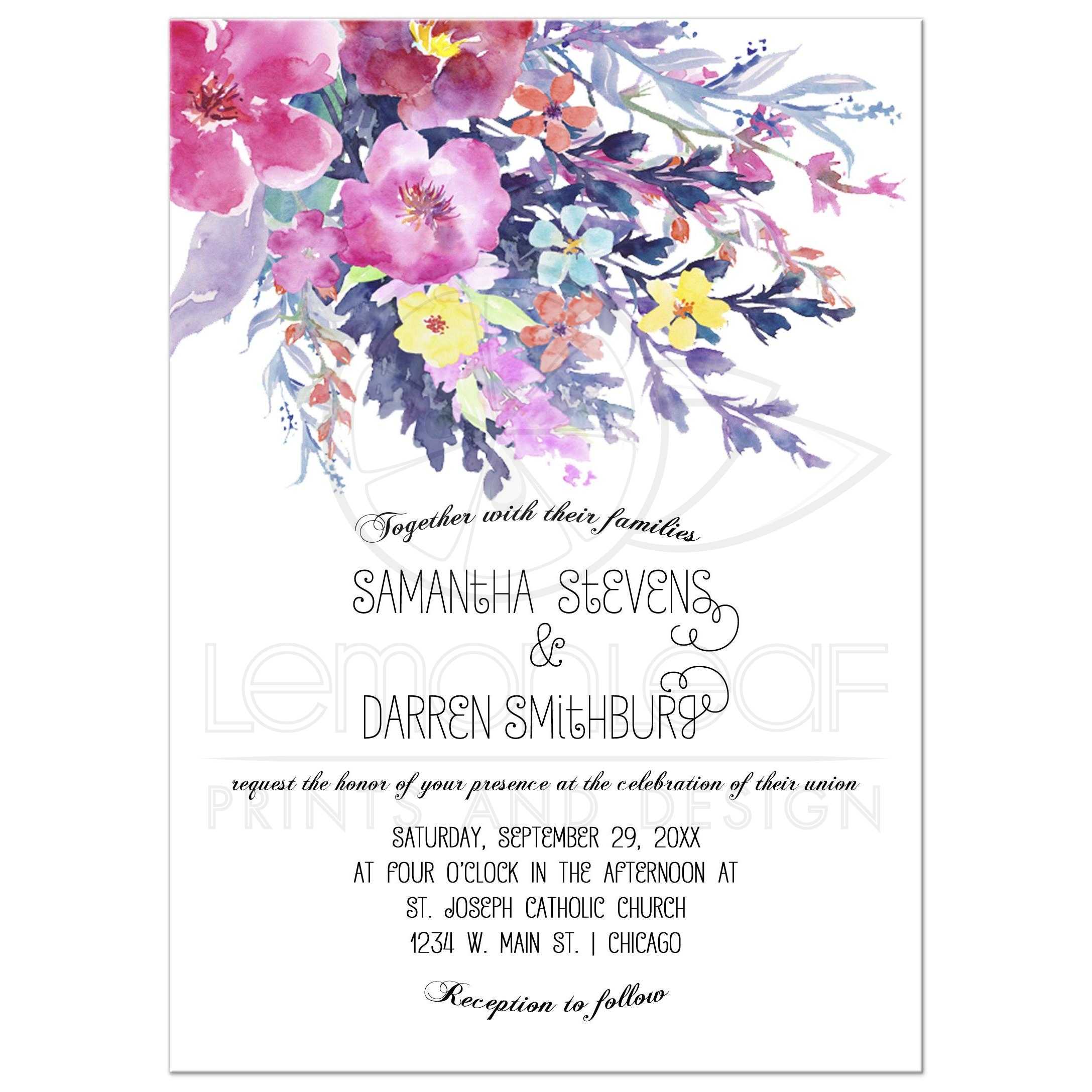 2175x2175 Modern Pastel Watercolor Floral Wedding Invitation - Watercolor Floral Invitations
