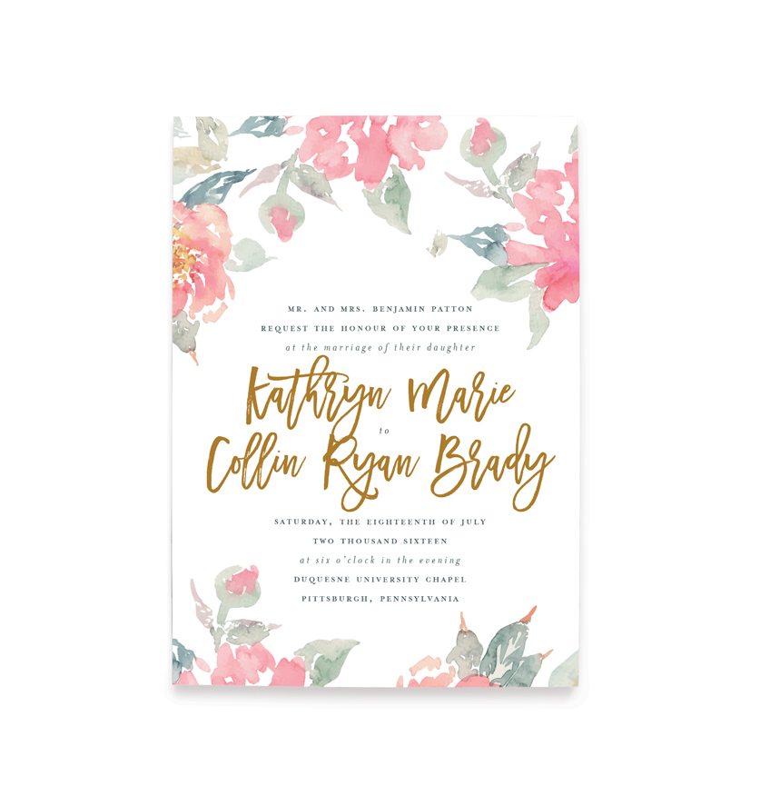 848x876 Watercolor Floral Wedding Invitations + Free Shipping Blush - Watercolor Floral Invitations