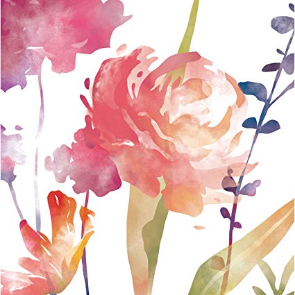 425x425 Cypress Home Boho Watercolor Floral Paper Luncheon - Watercolor Floral Paper