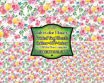 340x270 Floral Watercolor Print Etsy - Watercolor Floral Print