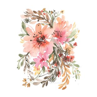 310x310 Watercolor Floral Wall Art Wayfair - Watercolor Floral Print
