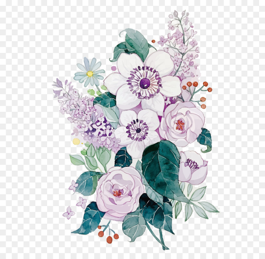 900x880 Floral Design Flower Watercolor Painting - Watercolor Floral Vector