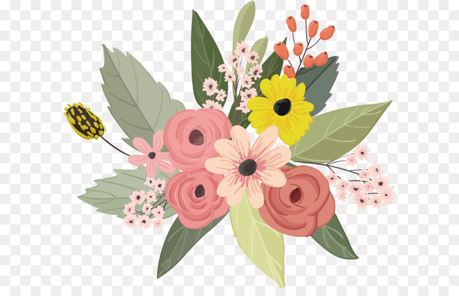 900x580 Flower Floral Design - Watercolor Floral Vector