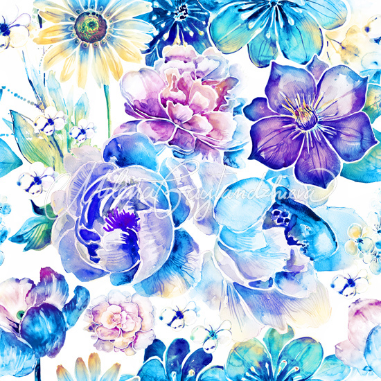550x550 Floral Pattern Designs On Behance - Watercolor Floral Wallpaper