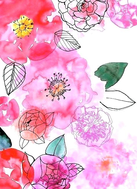 473x650 Watercolor Floral Wallpaper Flower All The Pretty Flowers Pattern - Watercolor Floral Wallpaper