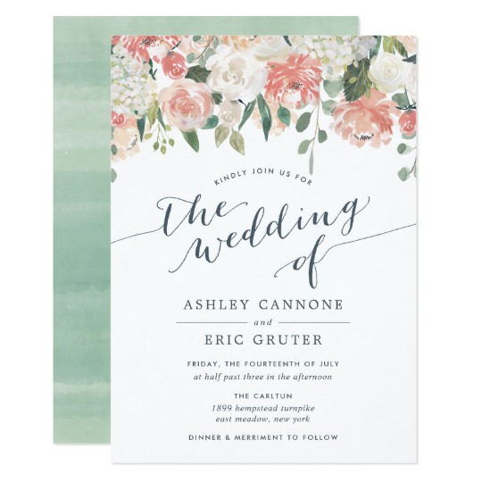 540x540 Midsummer Watercolor Floral Wedding Invitation - Watercolor Floral Wedding Invitations