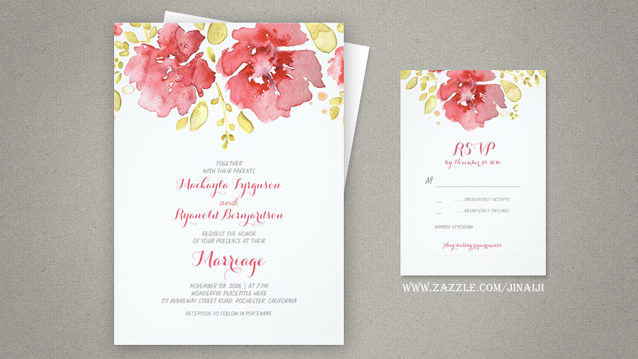 900x507 Read More Watercolor Floral Wedding Invitations Wedding - Watercolor Floral Wedding Invitations