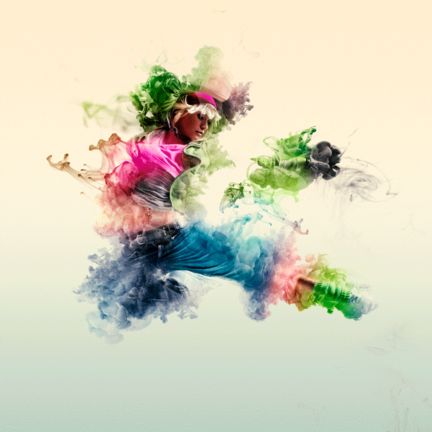 620x620 Gif Animated Ink Flow Photoshop Action On Behance - Watercolor Flow
