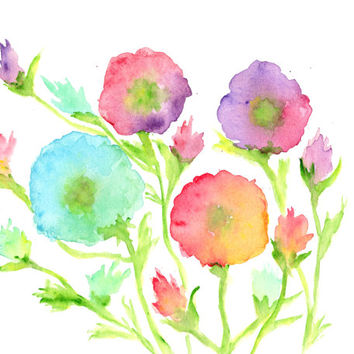 354x354 Best Abstract Watercolor Flower Paintings Products On Wanelo - Watercolor Flower Art