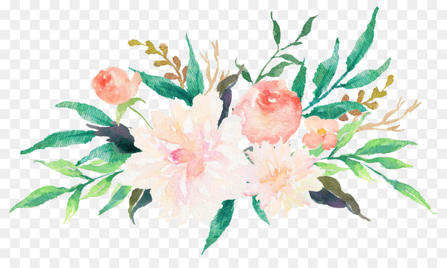 900x540 Wedding Invitation Watercolor Painting Flower Floral Design Clip - Watercolor Flower Art