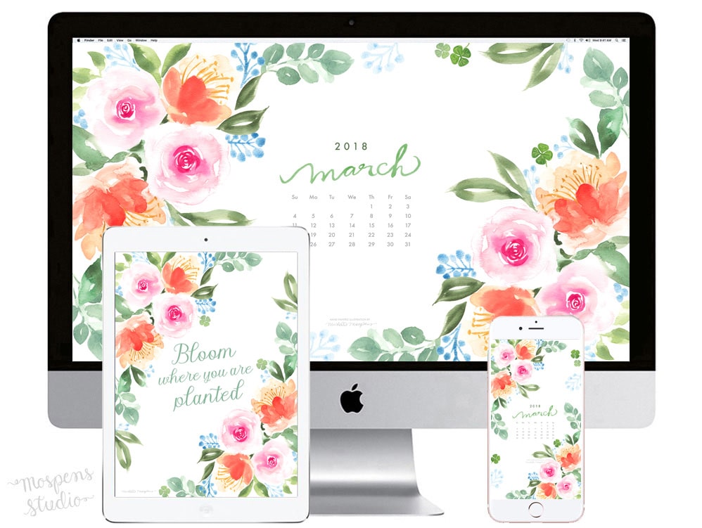 998x751 March Watercolor Wallpaper Downloads Custom Watercolor - Watercolor Flower Artist