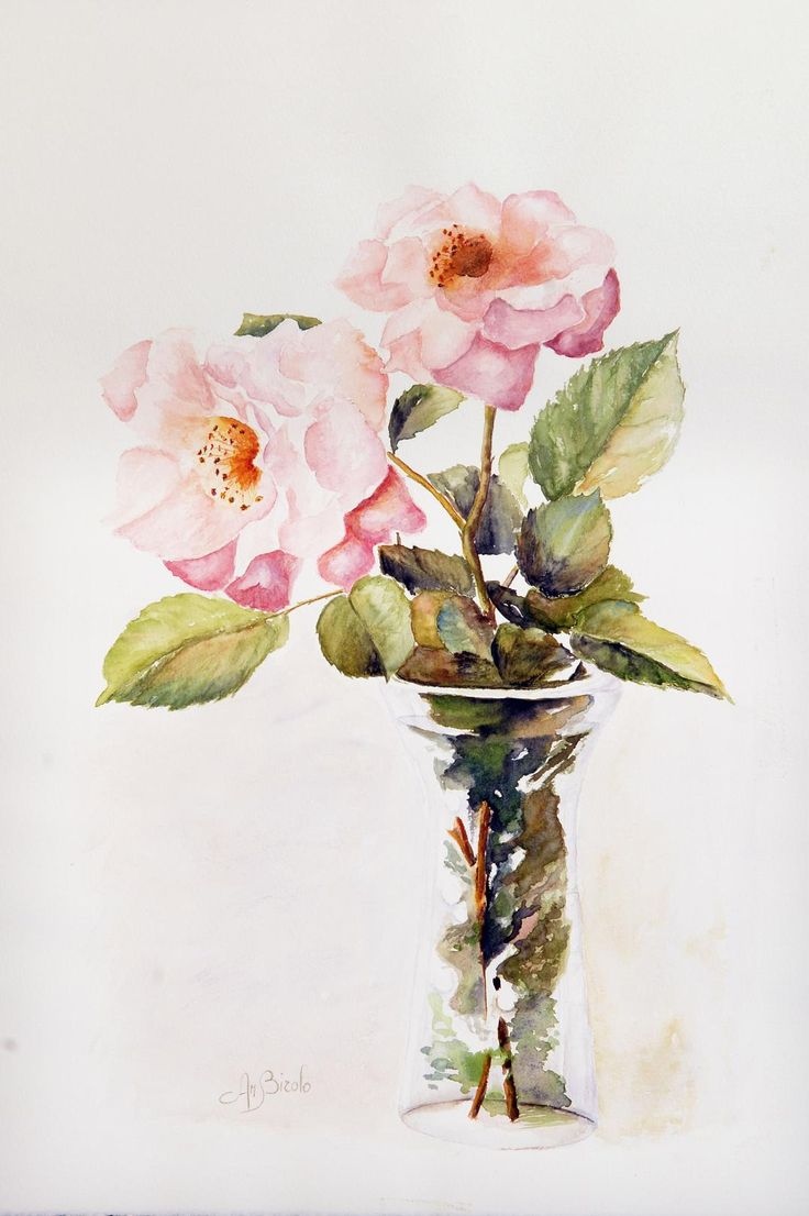 736x1106 Watercolor Flowers Vase Painting Fresh 334 Best A Vase Of Flowers - Watercolor Flower Artist