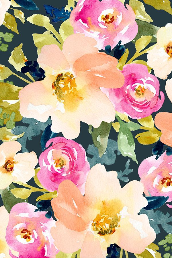 600x900 Portadown Watercolor Floral By Angiemakes. Floral Designs - Watercolor Flower Background