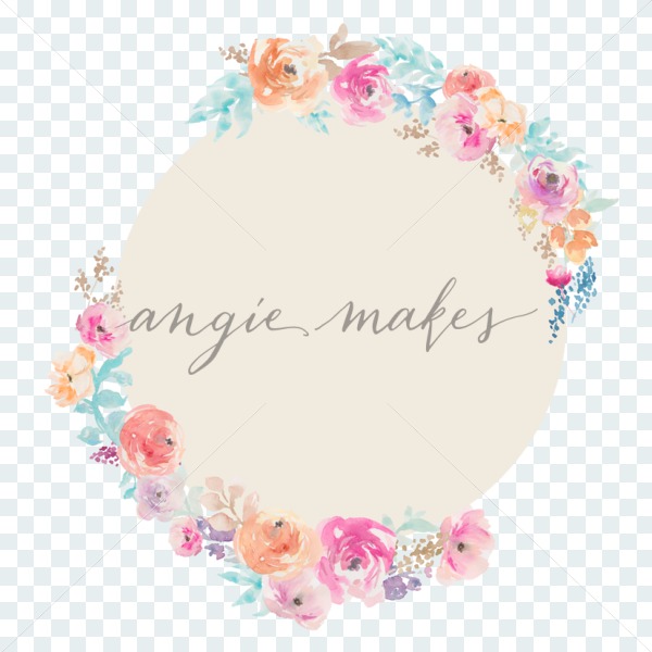 600x600 Round Flower Wreath Background With Watercolor Flowers On - Watercolor Flower Background