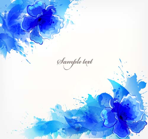 500x472 Watercolor Flower Vecto Background 01 - Watercolor Flower Background