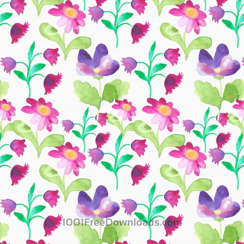 800x800 Free Vectors Watercolor Floral Pattern Backgrounds - Watercolor Flower Background Free