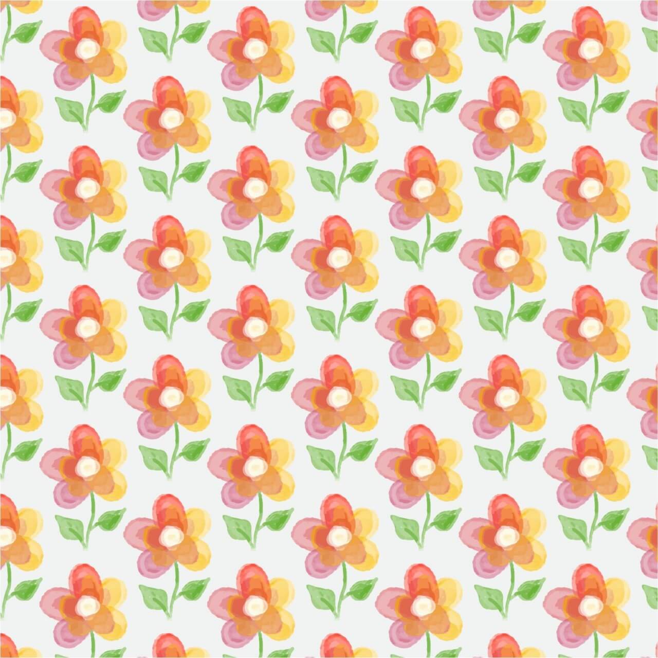 1280x1280 Free Vector Floral Background With Watercolor Flower - Watercolor Flower Background Free