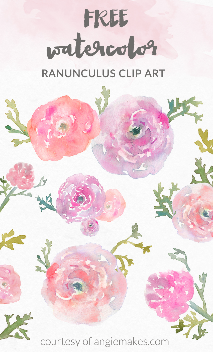850x1404 Angie Makes - Watercolor Flower Background Free
