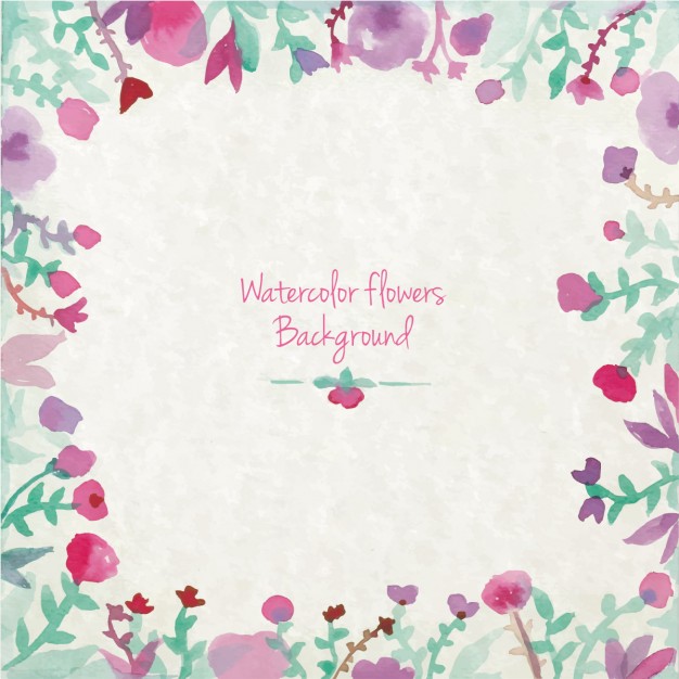 626x626 Watercolor Flowers Background Vector Free Download - Watercolor Flower Background Free