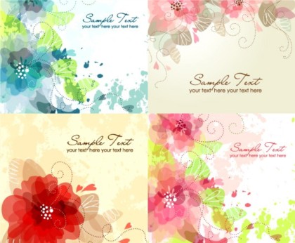 420x346 Dreamy Watercolor Flower Background Vectors Material Free Download - Watercolor Flower Background Free
