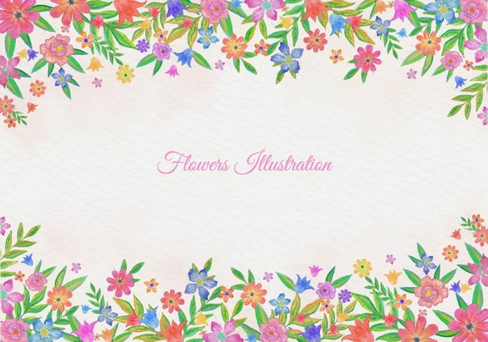 700x490 Free Vector Watercolor Floral Background Svg, Ai File Free - Watercolor Flower Background Free