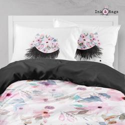 250x250 Lips And Lashes Pink Watercolor Flower Big Kids Bedding Ink And Rags - Watercolor Flower Bedding