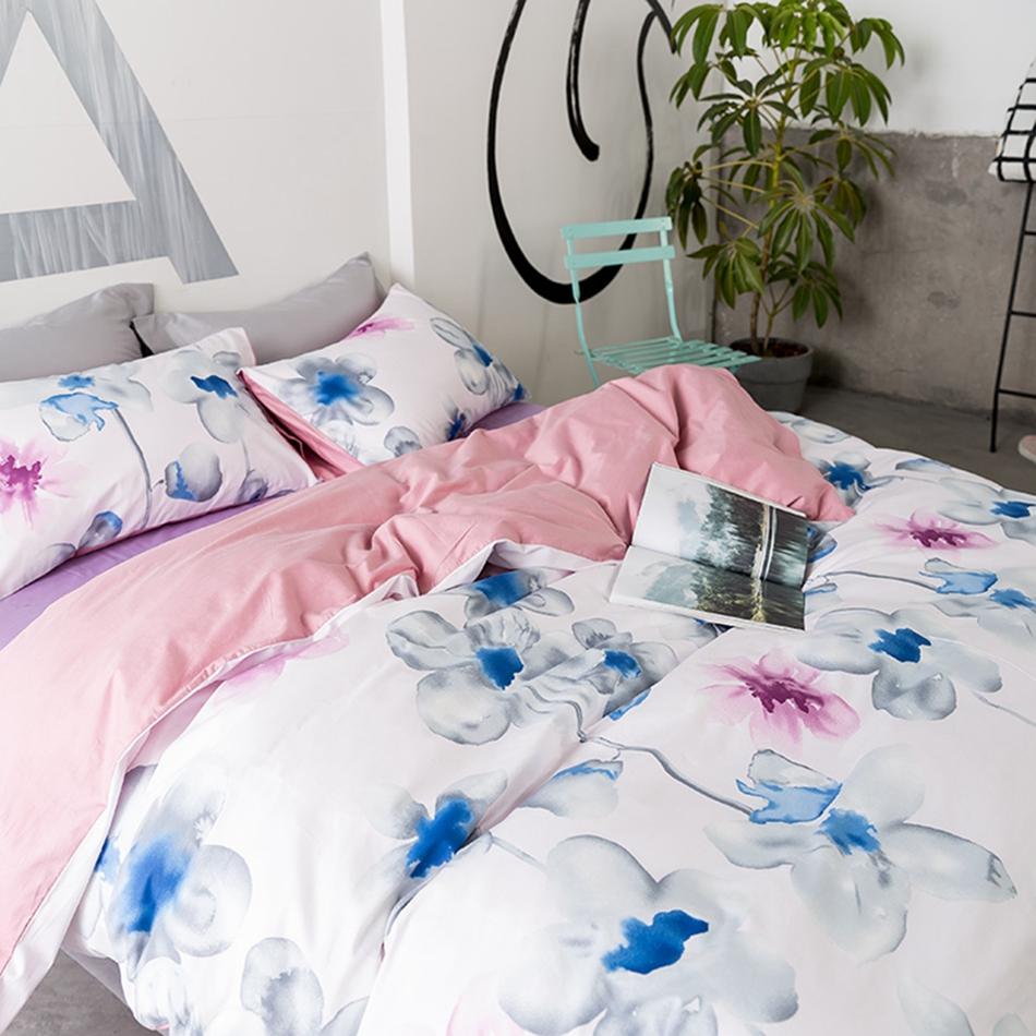 950x950 3watercolor Flower Duvet Cover Solid Color Bed Sheets Pillow Case - Watercolor Flower Bedding