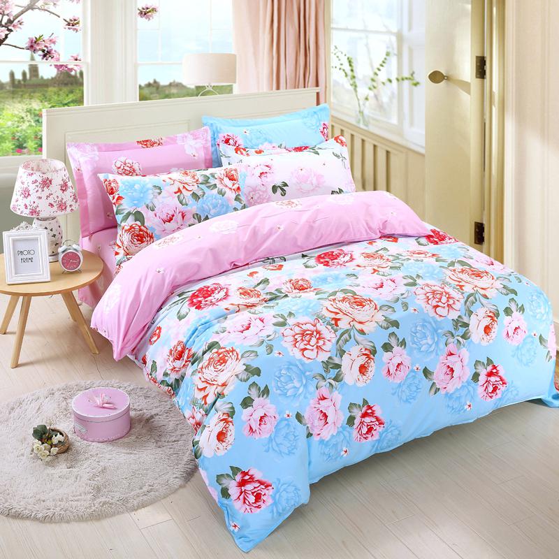 800x800 Watercolor Floral Comforter Set Decorative Flower Bedding Sets - Watercolor Flower Bedding