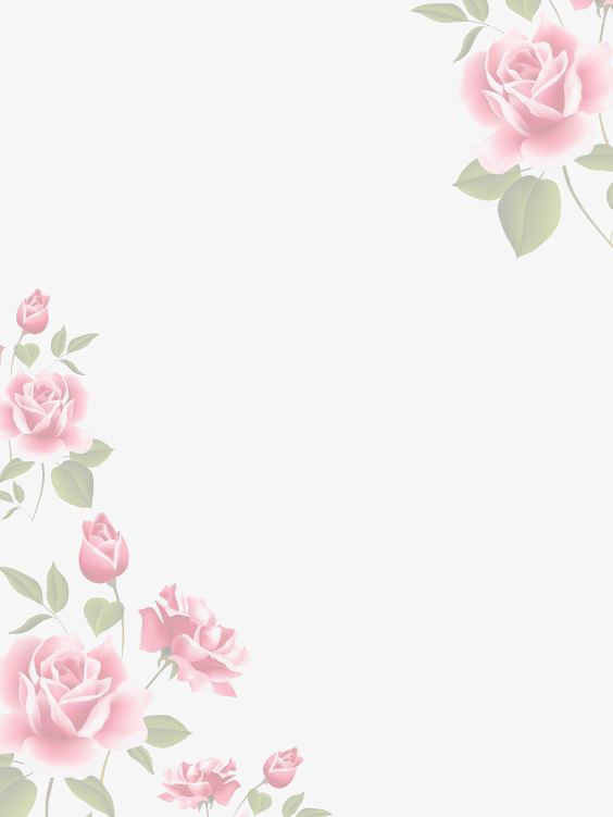 564x751 Pink Watercolor Flower Borders, Watercolor Clipart, Flower Clipart - Watercolor Flower Border