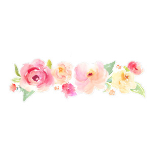 300x300 Silhouette Design Store - Watercolor Flower Border