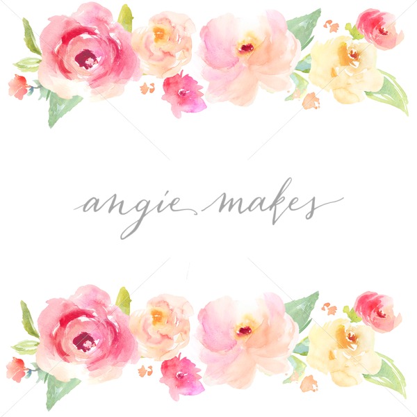 600x600 Watercolor Flower Borders - Watercolor Flower Border