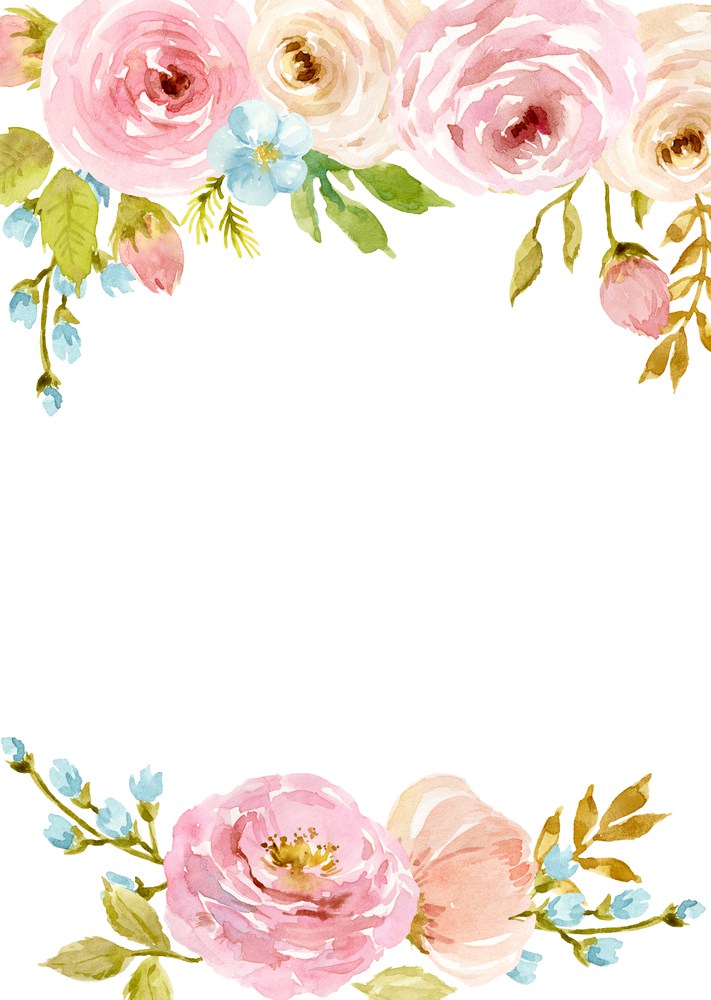 Watercolor Flower Border at PaintingValley.com | Explore collection of