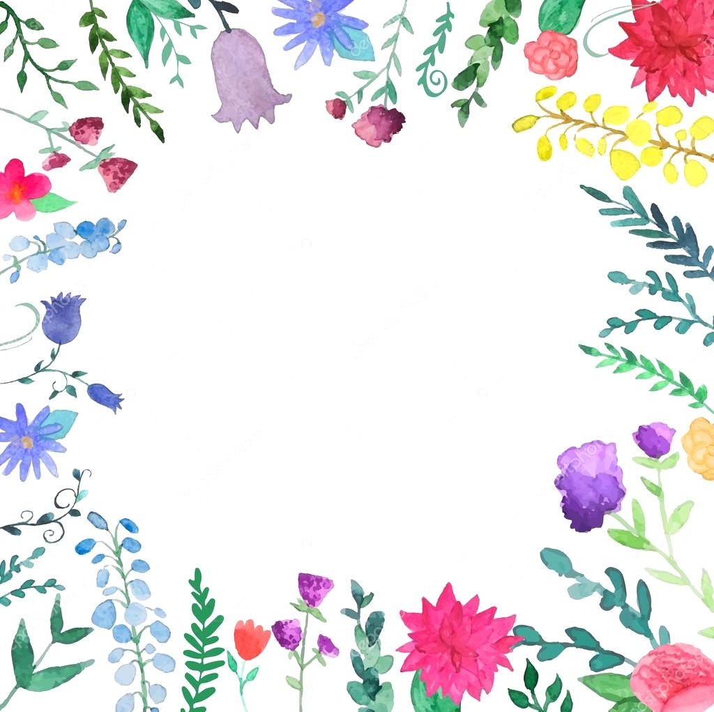 1024x1021 Depositphotos 58489499 Stock Illustration Watercolor Floral Border - Watercolor Flower Border