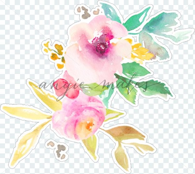 623x557 Diy Cute Watercolor Flower Bouquet - Watercolor Flower Bouquet