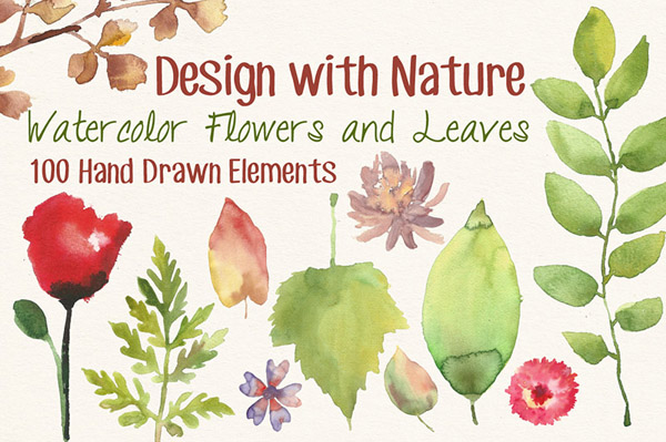 600x399 Watercolor Effects, Shapes, Brushes, Textures And Backgrounds - Watercolor Flower Brush