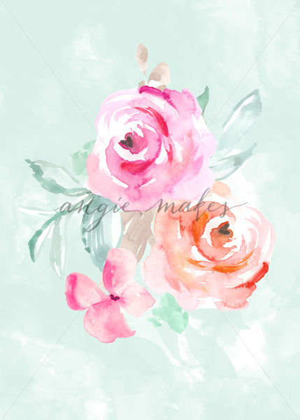 429x600 Watercolor Flower Invitation Template Background. Watercolor - Watercolor Flower Card