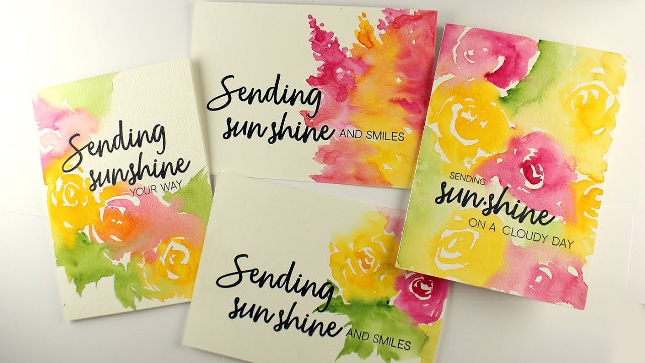 1280x720 Watercolor Flower Series - Watercolor Flower Card